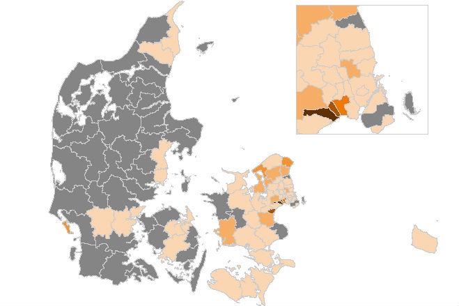 Smitteforskellen på øst og vest bliver større og større