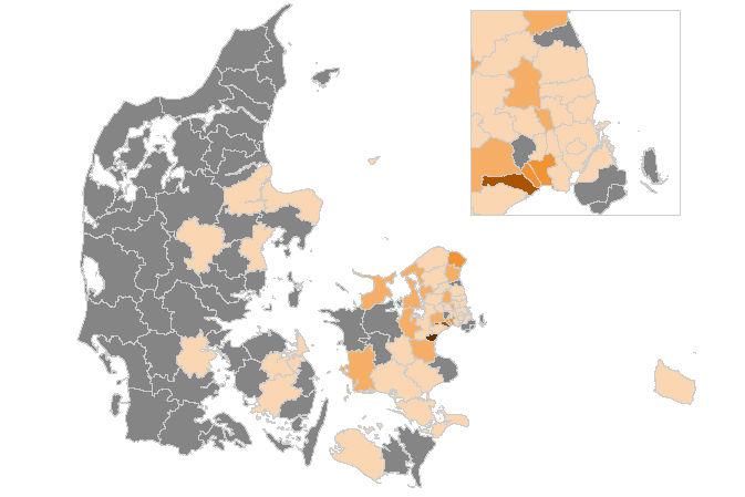 53 kommuner har været uden nye smittede i en uge