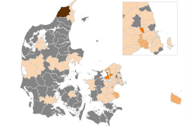 33 nye coronasmittede - Hjørring stikker af