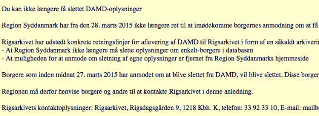 Endeligt stop for sletninger i omstridt database 